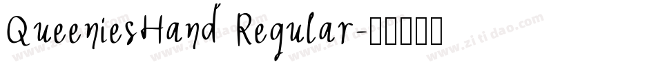 QueeniesHand Regular字体转换